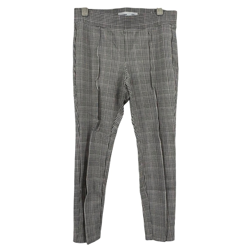 Old Navy Stevie High Rise Pants Legging Skinny Womens Medium Black White Plaid